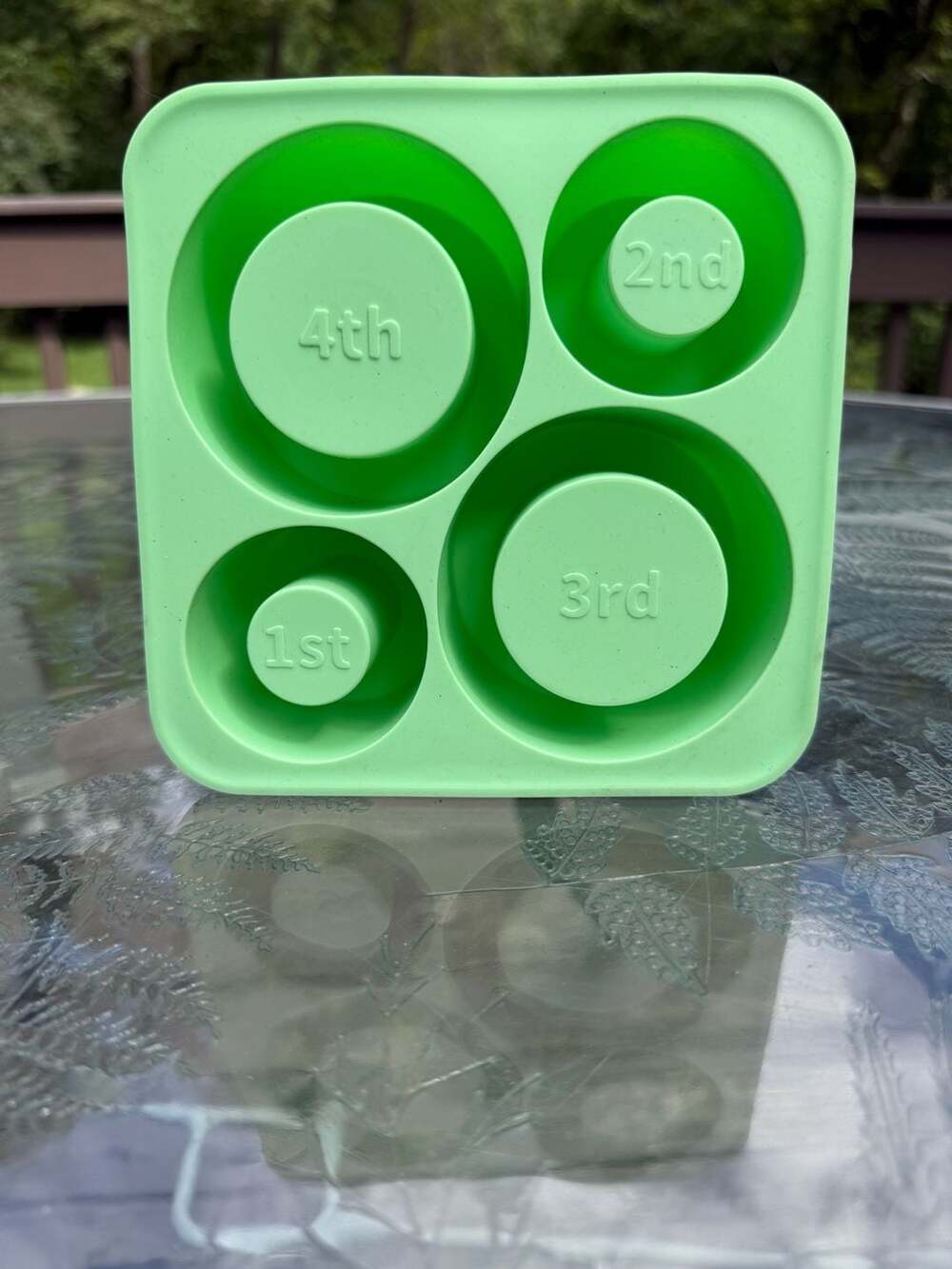 Silicone Ice Cube Tray for Stanley Tumbler Cylinder Mold Green